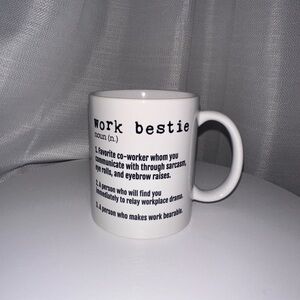Work Bestie White Ceramic Mug